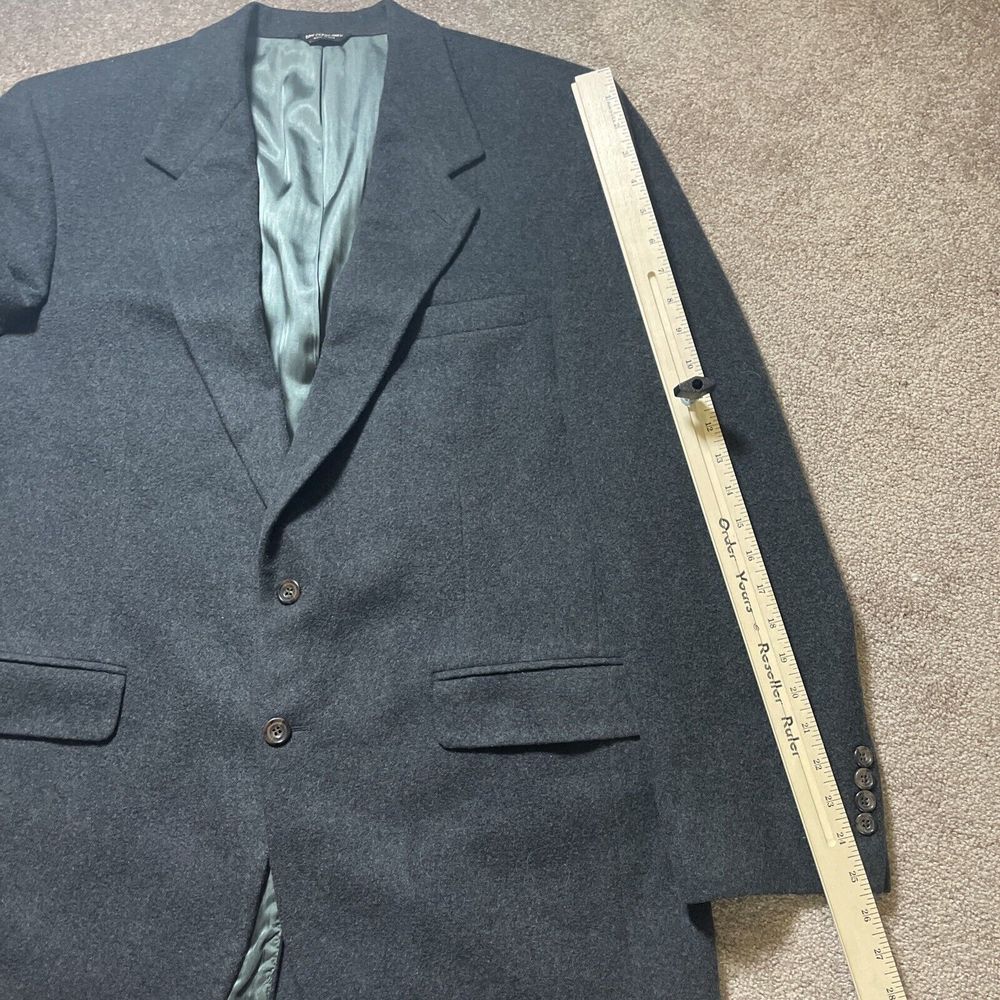 Cashmere Mans Gray Jacket 46R Business Work Blazer Joseph & Lyman Bloomingdale’s - Picture 15 of 16